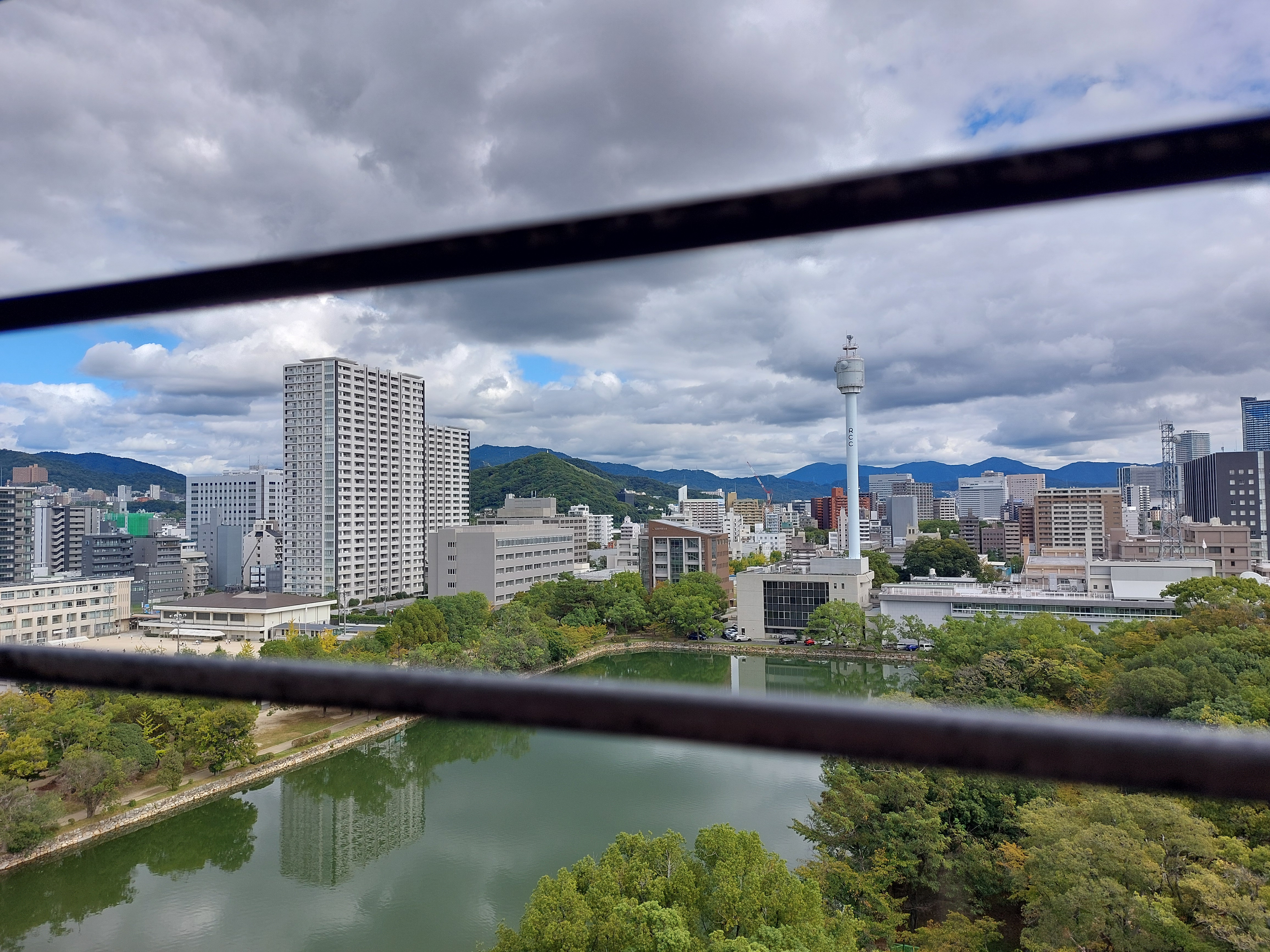 広島城の最上階からの眺め