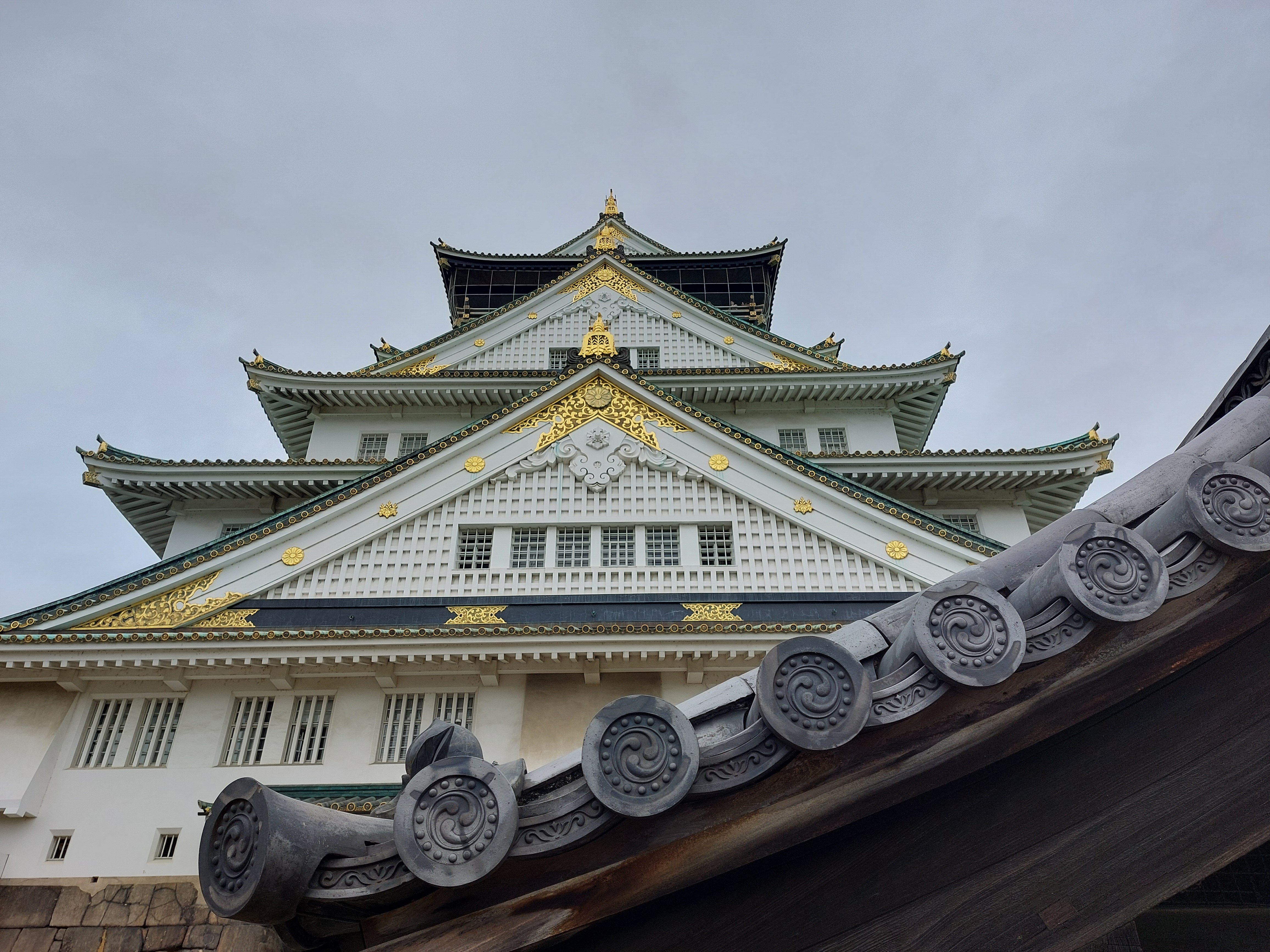 大阪城の最上階からの眺め