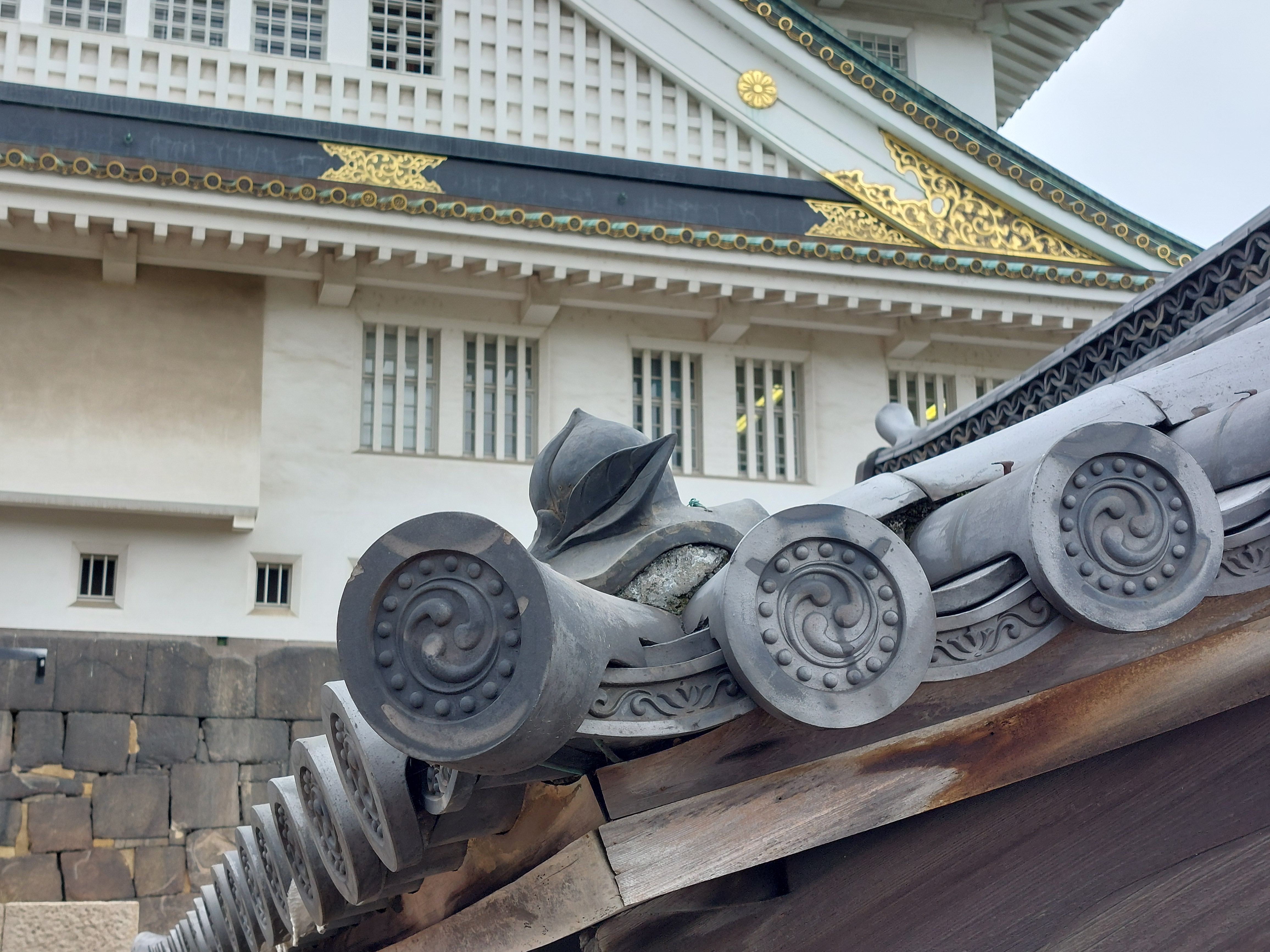 大阪城の最上階からの眺め