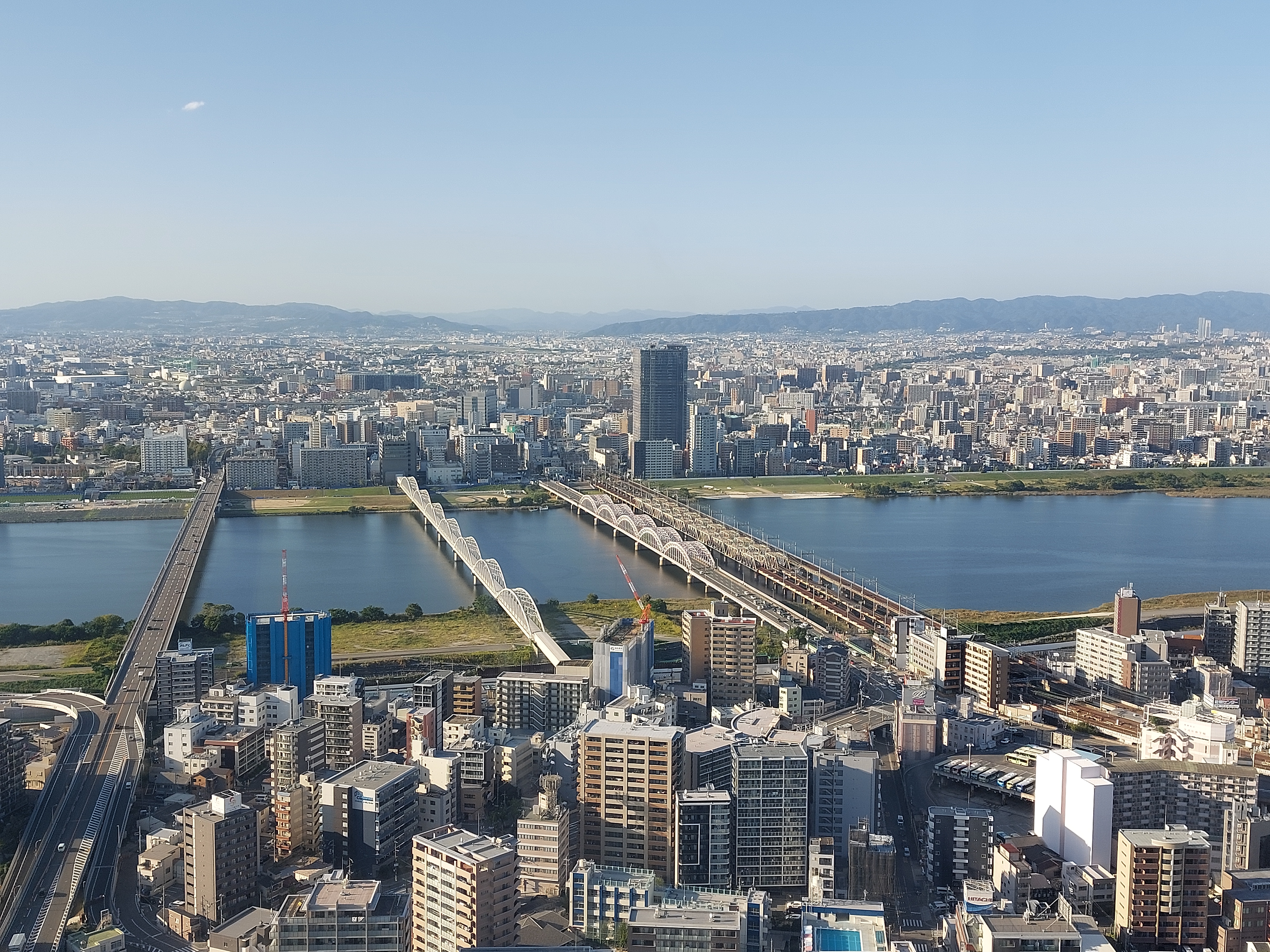 梅田スカイビルの３９階からの眺め
