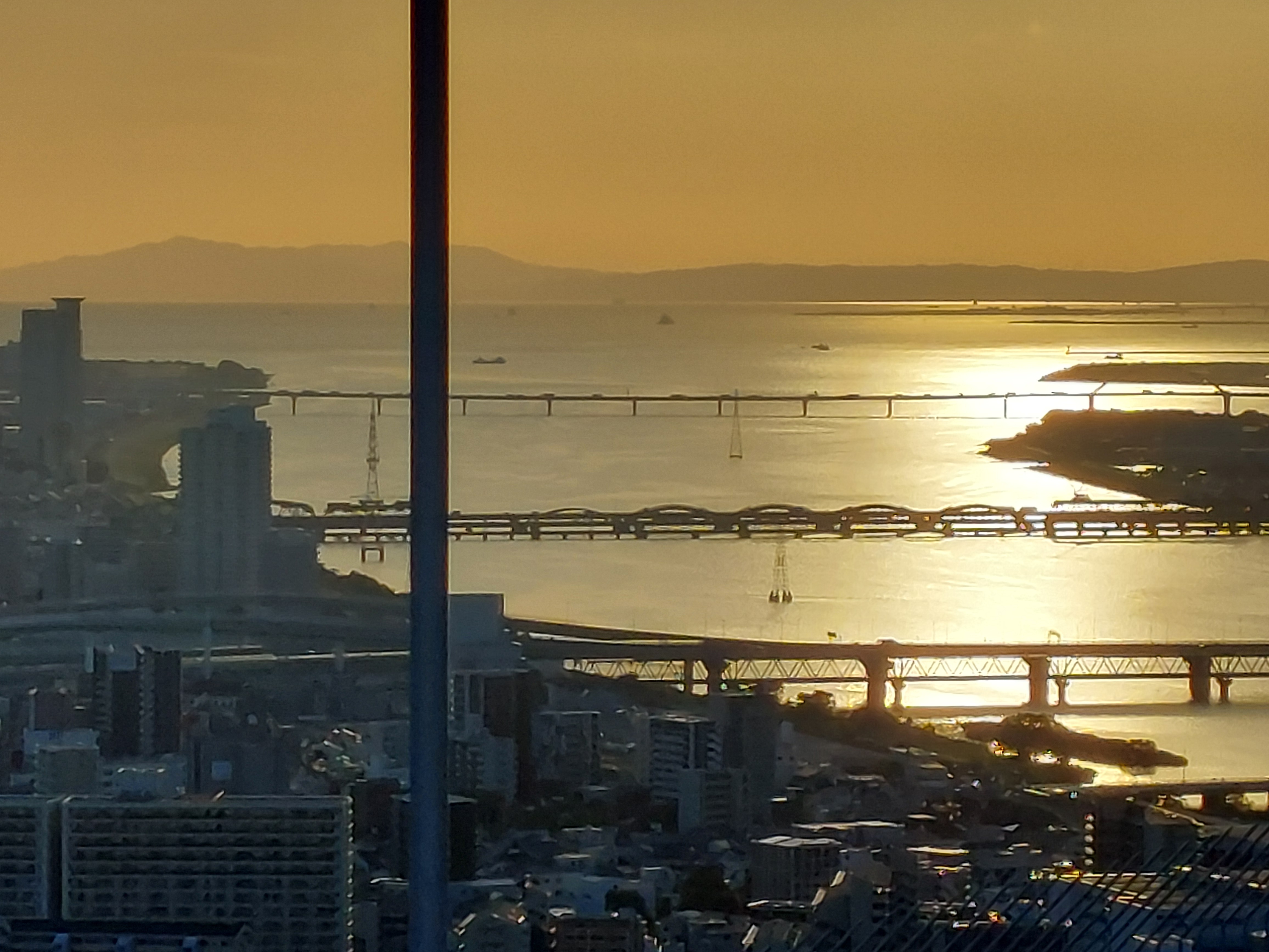 大阪湾の夕日