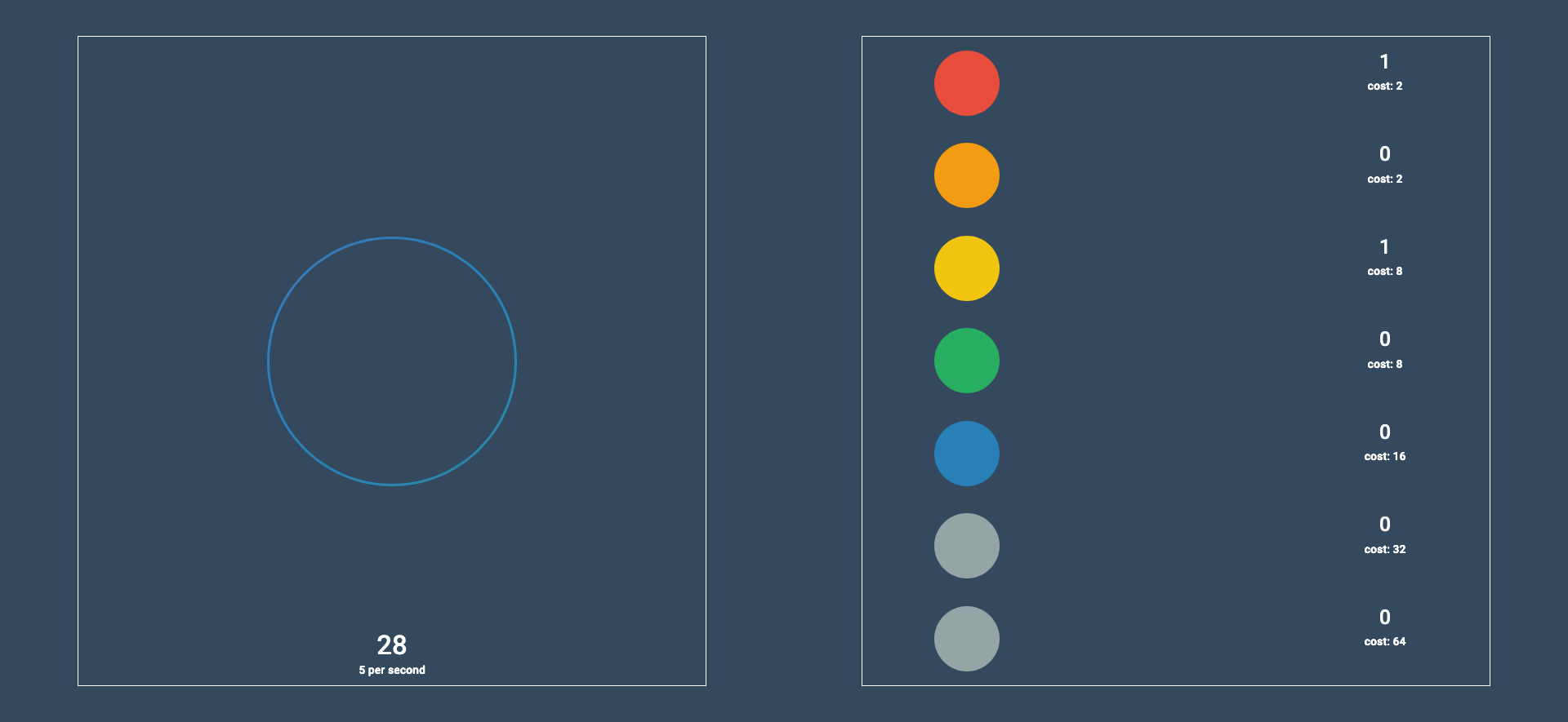 A screenshot of the Color Clicker project